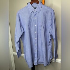 Polo by Ralph Lauren Men’s Long Sleeve Dress Shirt Blue Size: L (17 32/32)